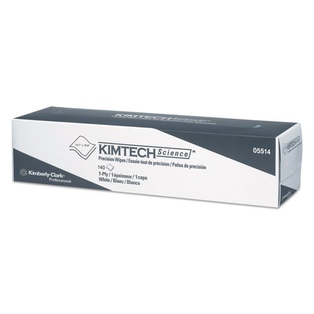 KIMTECH Precision Wiper, POP-UP Box, 1-Ply, 14.7" x 16.6" White, 140/Box, PK15 5514
